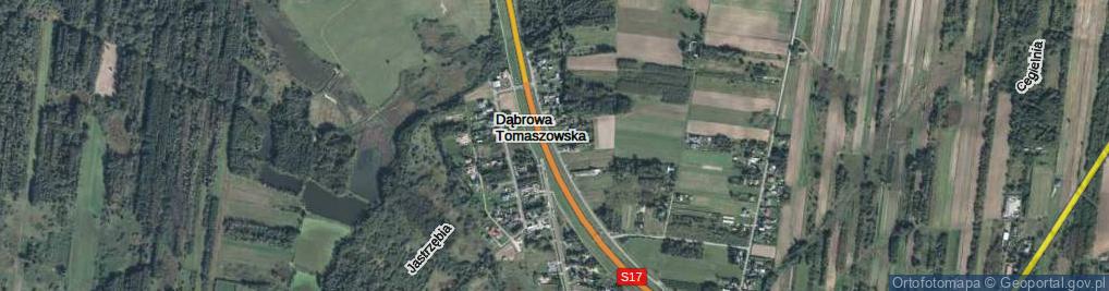 Zdjęcie satelitarne Dąbrowa Tomaszowska ul.